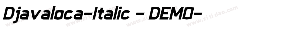 Djavaloca-Italic - DEMO字体转换